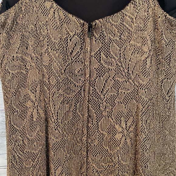 Beautiful Gold NUIT Dress with Scarf Size M? - Picture 8 of 11